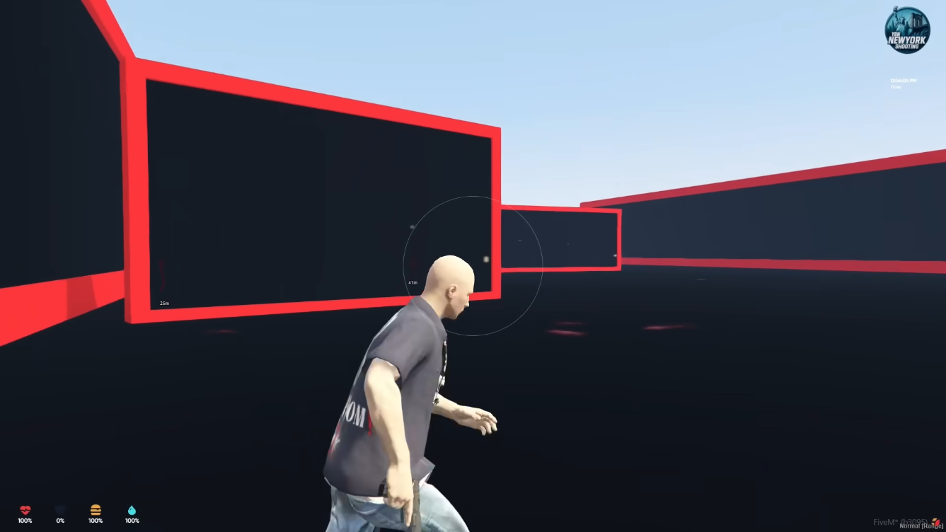 FiveM cheat teleport menu showing preset locations across Los Santos map
